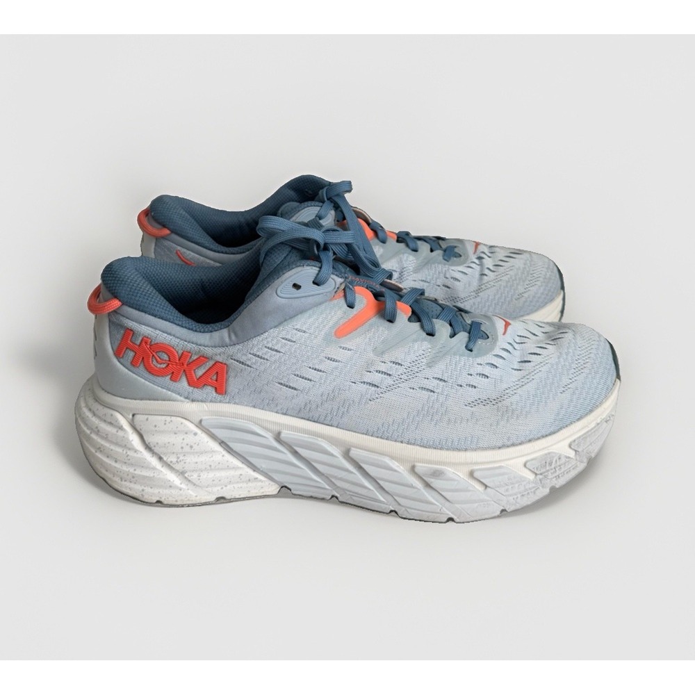 Hoka One One Gaviota 4 Women's Size 10 D Wide Blue Coral Running Shoes